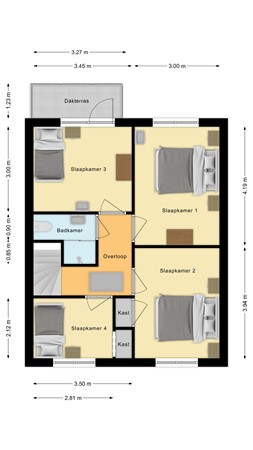 Plattegrond - Plantsoen 34, 7681 XP Vroomshoop - Eerste verdieping.jpg